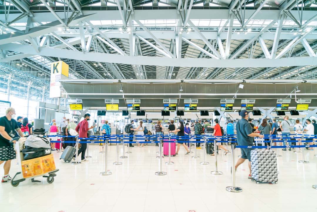 Bangkok, Thailand - May 23, 2022 : Bangkok Suvarnabhumi airport