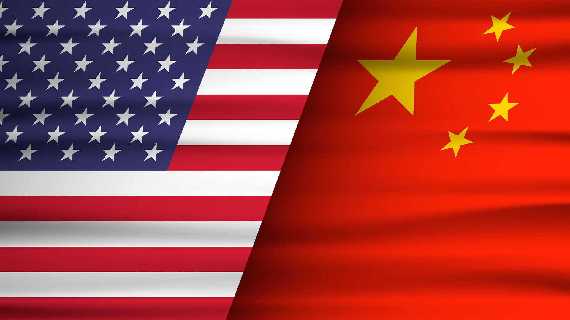 china flag-america flag