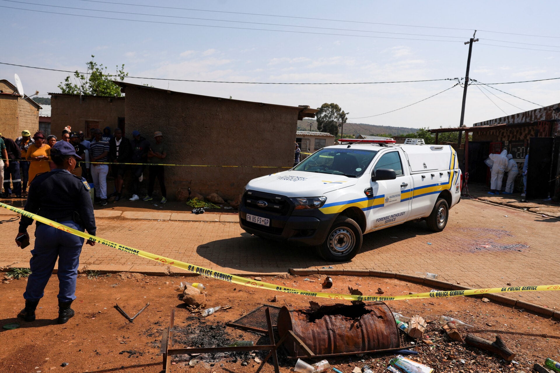 Aftermath of a deadly shooting in Wedela