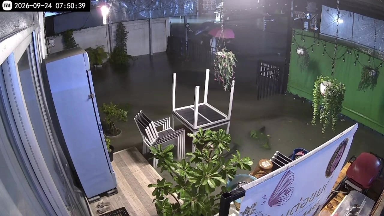 พัทยาอ่วมน้ำท่วมต่างชาติพลัดตกคลองหาย1 - frame at 4m49s