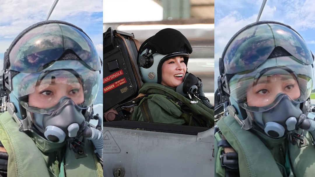พระราชินีทรงฝึกบินเดี่ยวเครื่องบินขับไล่-Gripen